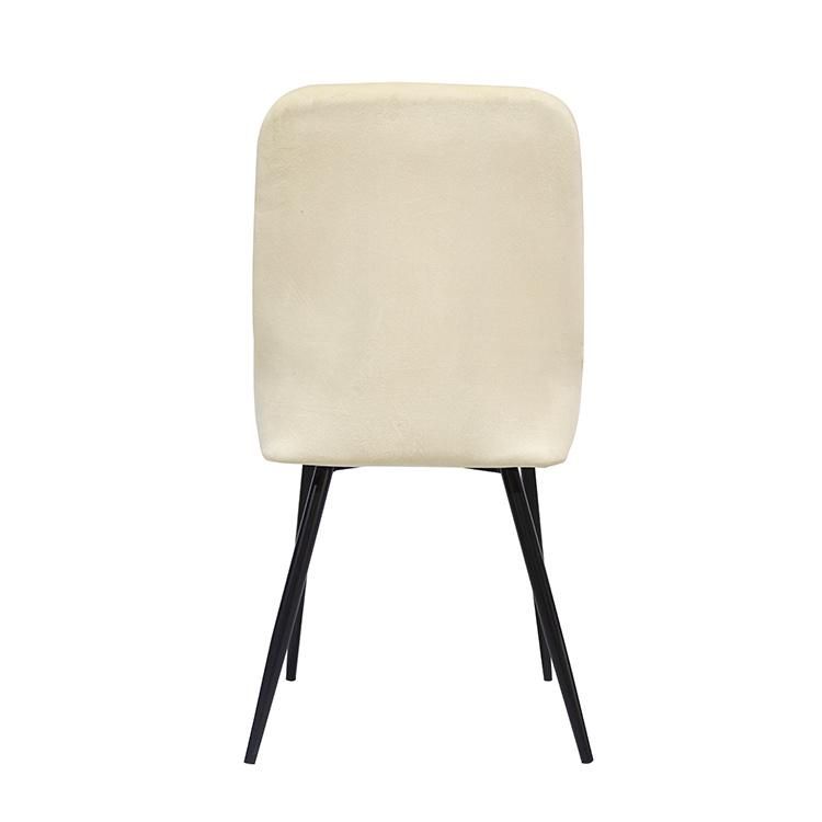 Luxury Hotel Restaurant Wholesale Modern Design Metal Leg Velvet Fabric Dining Chairs