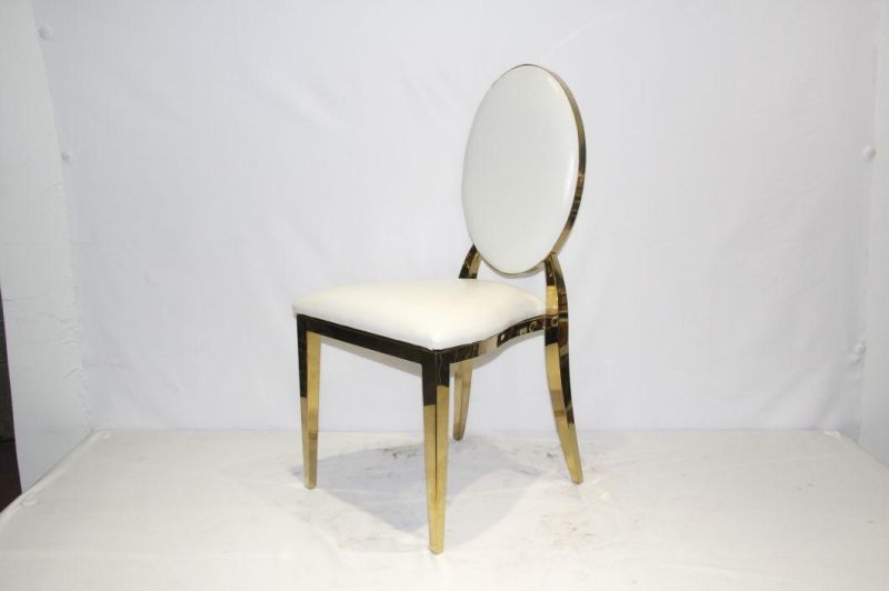 New Design Furniture Gold Stainless Steel Legs Dining Chair for Wedding