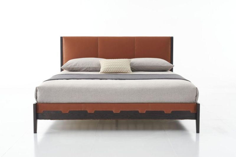 Be2012 Leather Bed, Italian Modern Design Bedroom Set in Home and Hotel