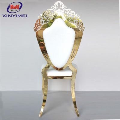 New Design Hotel Furniture Rose Golden Events Used Dining Stainless Steel Chair