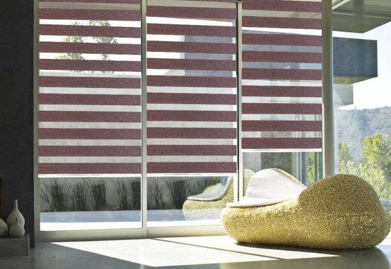 Fabric Roller Zebra Blinds for Window Sunscreen