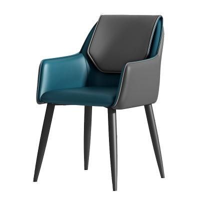 Modern Design Velvet Fabric Powder Coated Legs Comfortable Nordic Dining Chair for Dining Room