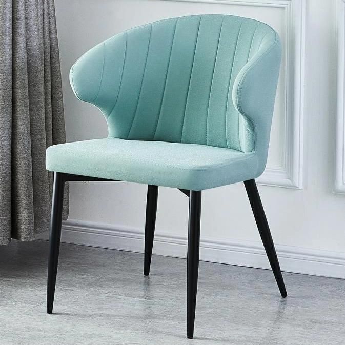 Dining Chair Modern Luxury Nordic Stainless Steel Wooden Fabric Velvet Leather Dining Room Dinning Chairs