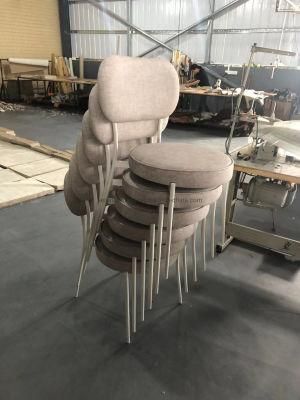 Stackable Modern Event Restaurant Cafe Fabric Upholstery Dining Chair