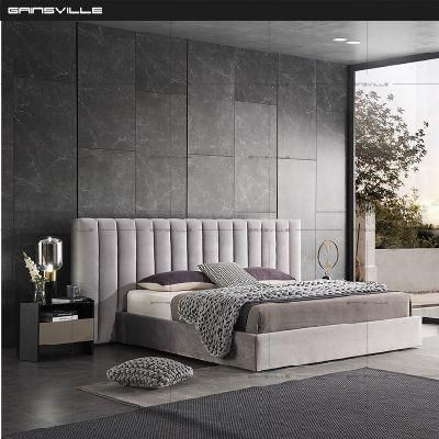 Hot Sale Fashion Hotel Furniture Bedroom Furniture Wall Bed King Bed Double Bed Upholstered Fabric Bed in Italy Style