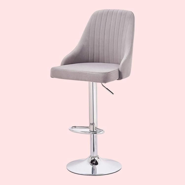 Latest Italian Luxury Modern Design Fabric High Bar Stool Designer Unique Bar Chair