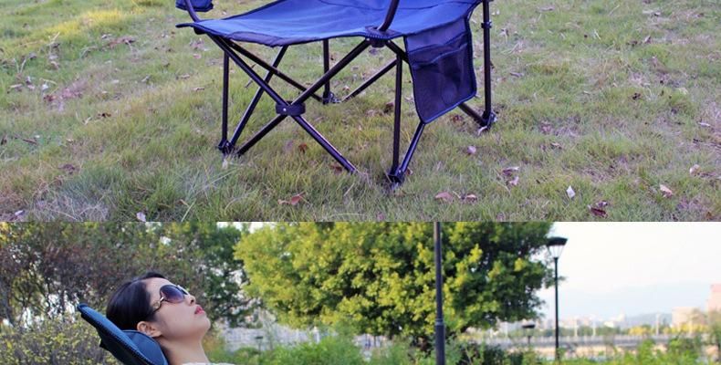 Sitting and Lying Dual-Purpose Folding Chair Outdoor Leisure Folding Recliner Portable Camping Fishing Chair Lunch Chair