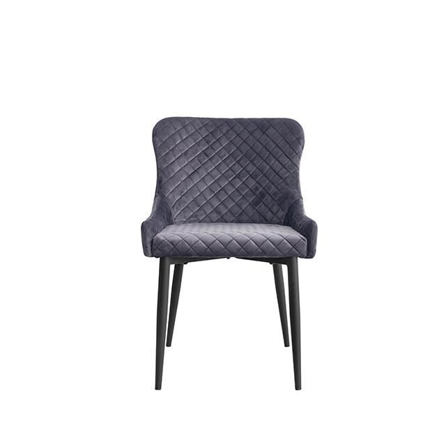 Fabric Dining Chair with Many Color Fabric High Quality Velvet Nordic Dining Chair Modern Fabric Metal Leg High Back