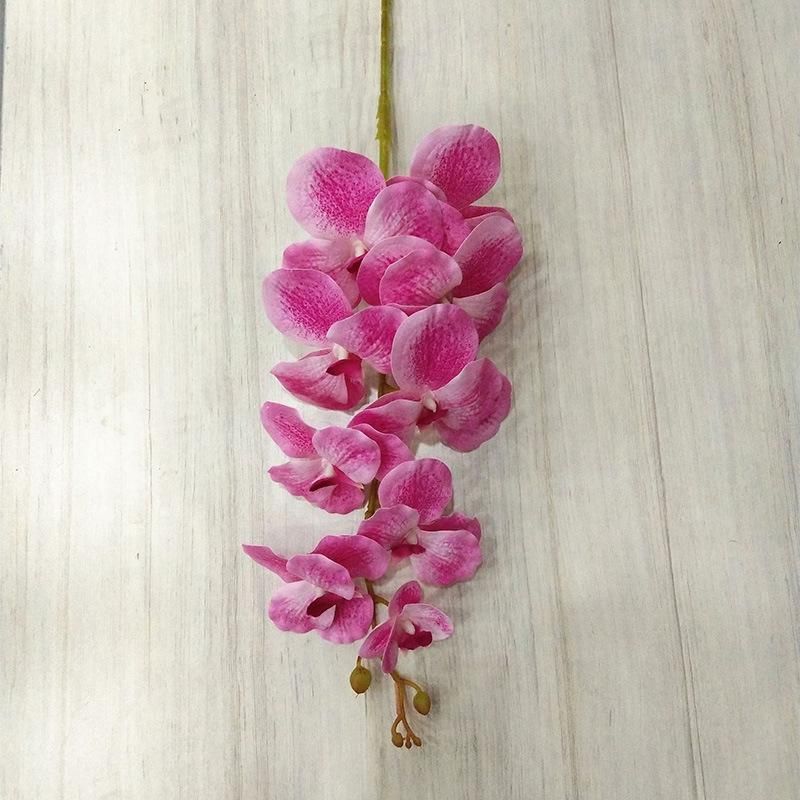 Wholesale Fabric Vanda Orchid Single Artificial Orchids Flower for Weddig Decoration