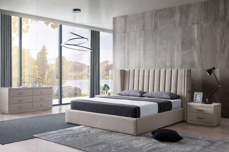 European Bedroom Furniture Luxury Modern Bed Wall Bed Gc1807