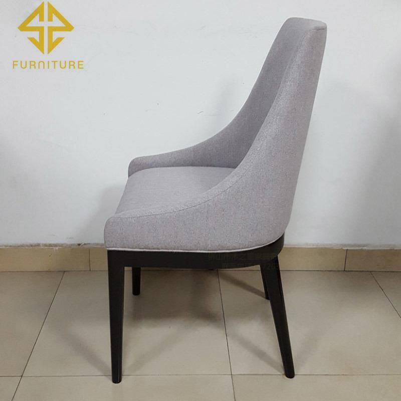 Living Room Furniture Wood Legs Fabric Hotel Restaurant Dining Chair