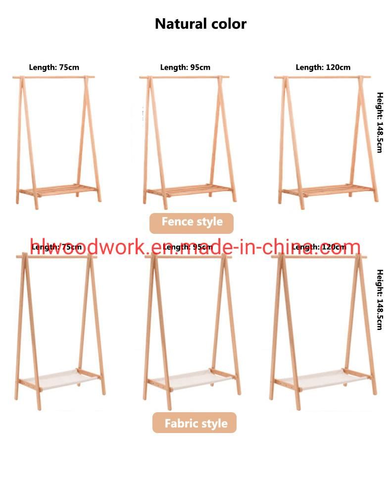 Beech Wood Stand Coat Rack Stand Hanger Foyer Furniture Natural Color Fabric Style Living Room Coat Rack Entrance Hall Coat Roak