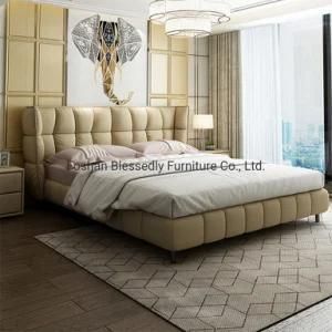 Living Room Furniture Soft Bag Bedhead Fabric Bed Modern Bedroom Upholstered Bed