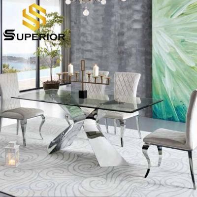 Modern Simple Danish Popular Stainless Steel Restaurant Tufted Dinner Chair