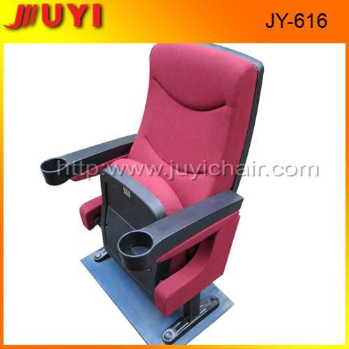 Jy-616 Factory Price Fabric Chair with Arm Chair with Cup Holder for Sale Plastic Armrest Chair