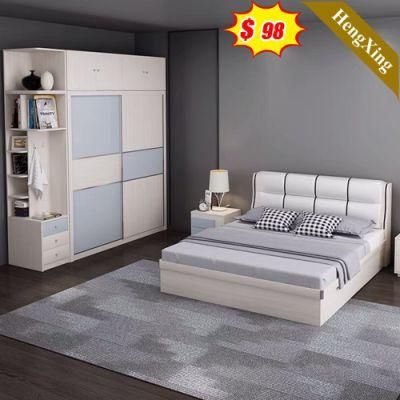 Wholesale 5 Star Modern Style Wood 2 Door Wardrobe Nightstand Murphy Bed Hotel Furniture Bedroom Set