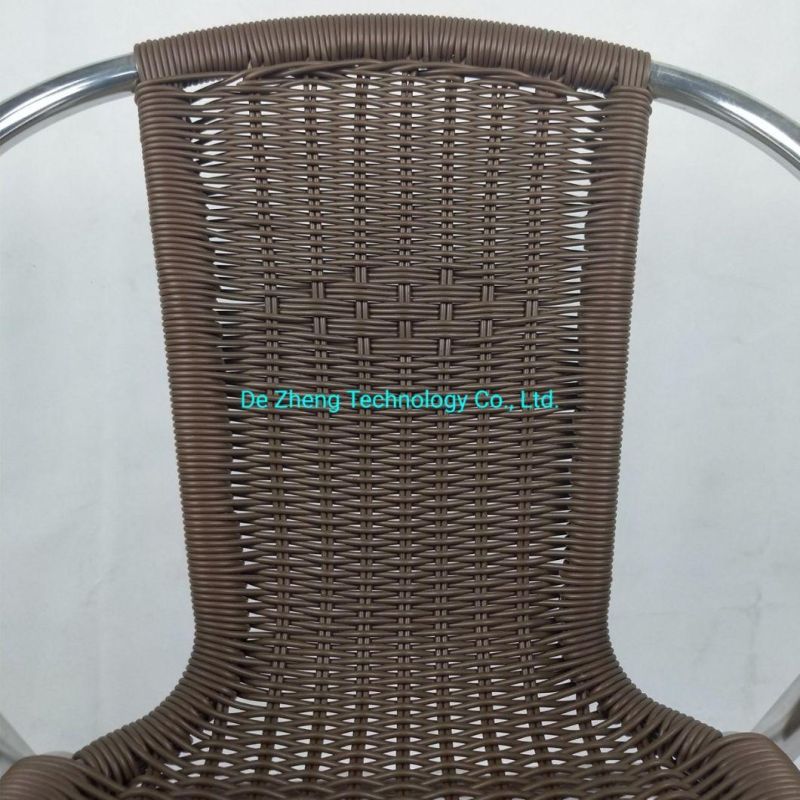 Outdoor Commercial Rattan Wicker Restaurant Relaxing Wicker Aluminum Dining Chair