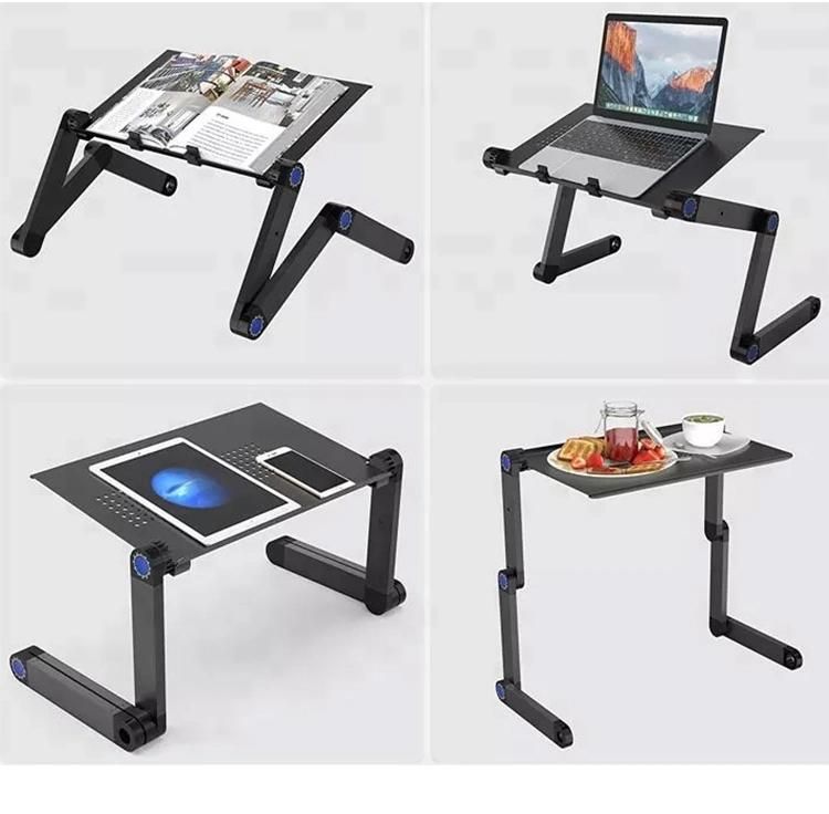 Leadingplus Hot Selling Laptop Desk 360 Degree Adjustable Metal Foldable Laptop Stand Desk