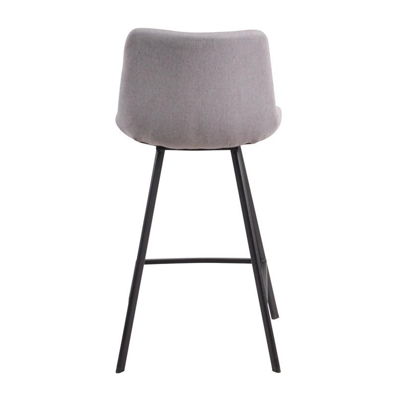 Lightweight Gray Fabric Bearing Tall Club Gaming Room Breakfast Lounge Chair Height-Slip Seat Bar Stool High Chair for Bar Table