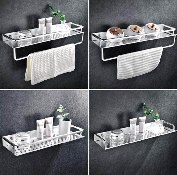 Bathroom Shelves Wall Suction Toilet Storage Shelf for Toilet / Kitchen Vanity Wall Mount