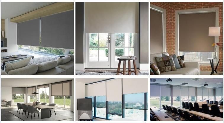 Blackout Thinner Fiberglass+PVC Roller Blind Fabric