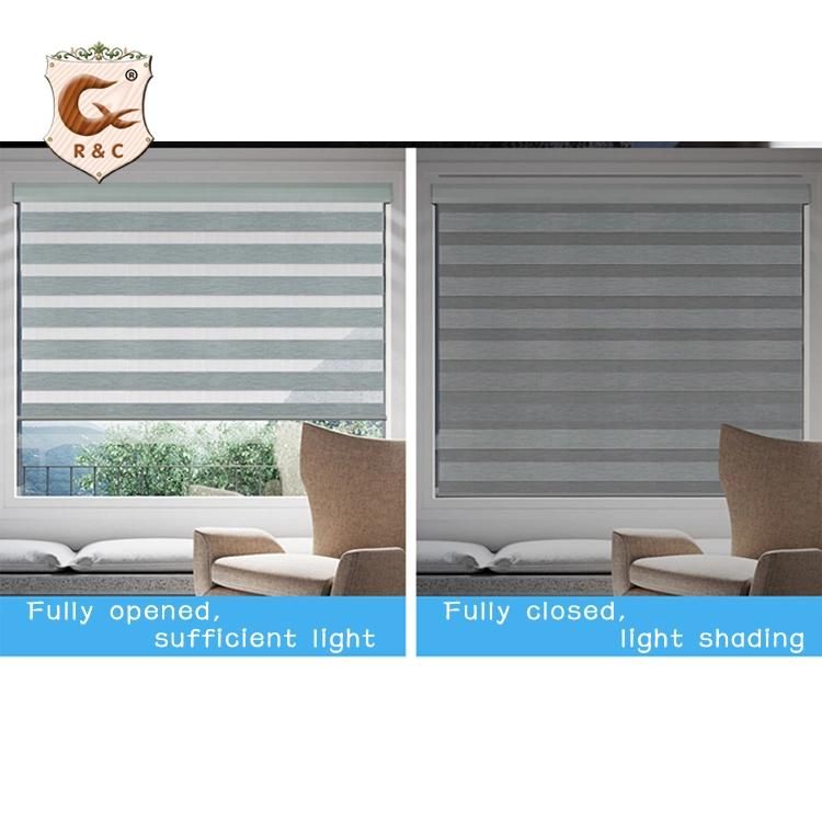 Low Price Good Quality High Shading Hot Sale New Design Motor Control Zebra Blind