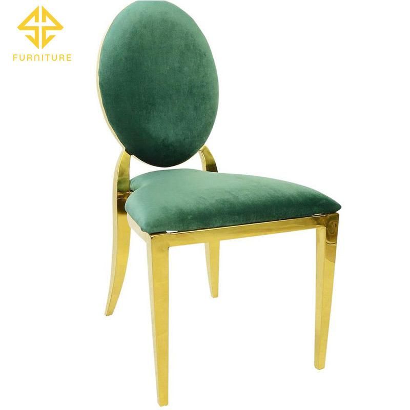 Event Hire Furniture Luxury Golden Velvet Dining Chair for Sale