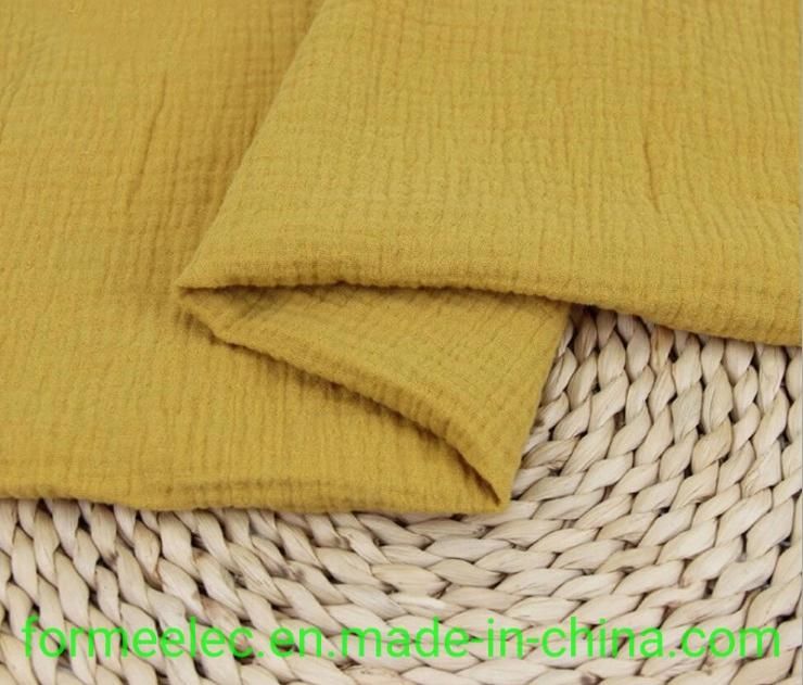 Textile Furnishing Cloth Seersucker Cotton Yarn 125g 40s Double Gauze Double Crepe Fabric