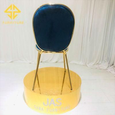 Wholesale Price Elegant Velvet Fabric Golden Dining Chair for Event Wedding Chair