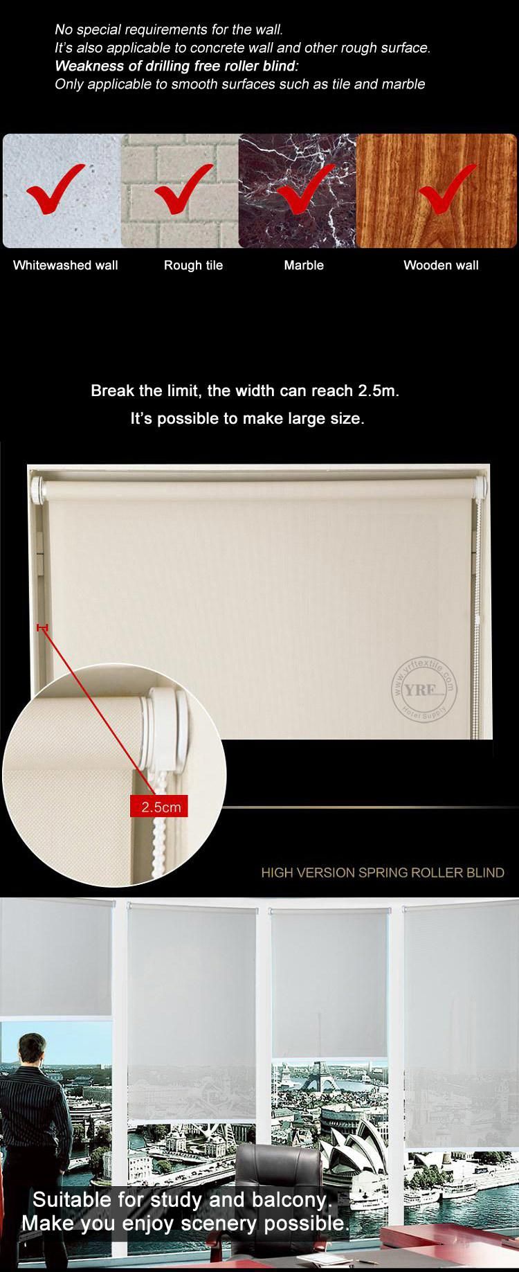 Best Quality Waterproof Fabric Solid Color Blackout Roller Blinds