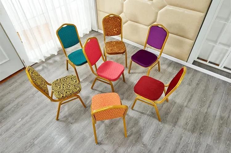 Wedding White Golden Modern Hotel Church Banquet Dining Chair