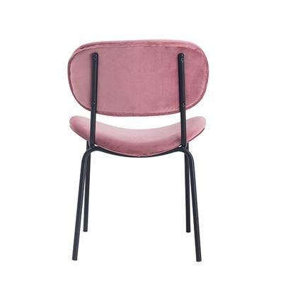 Fabric Restaurant Metal Leg Simple Wholesale Modern Design Black Metal Chair Plastic Plastic Chair Wood Leg Dining Chair