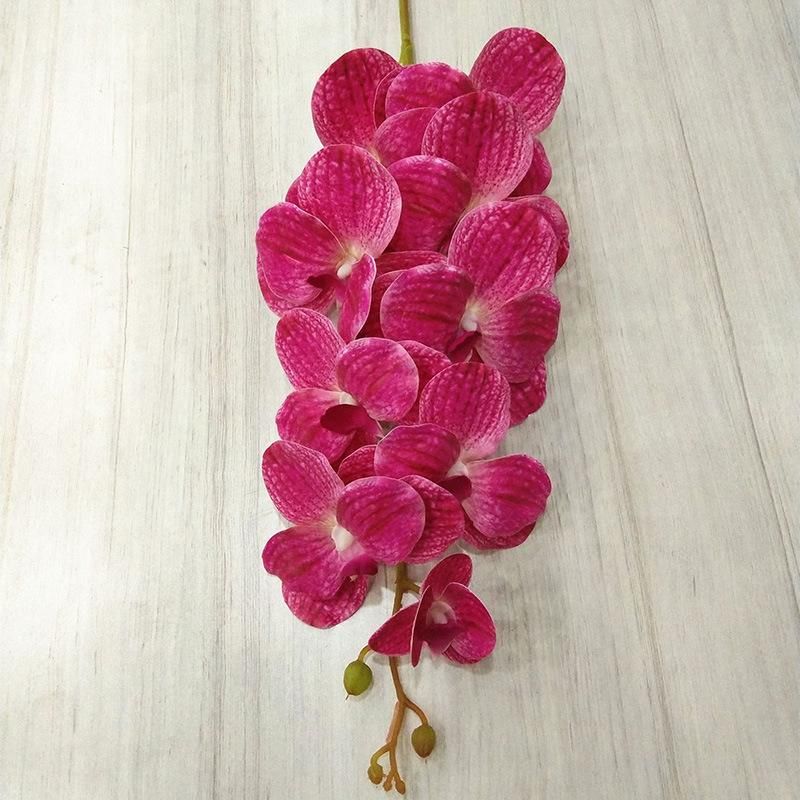 Wholesale Fabric Vanda Orchid Single Artificial Orchids Flower for Weddig Decoration