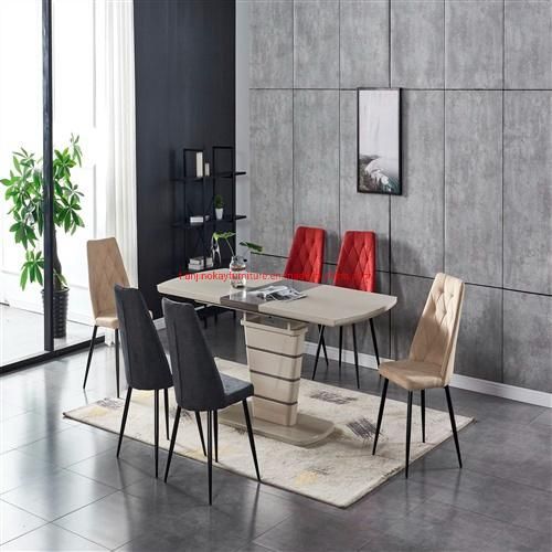 Modern Style of Dining Sets MDF Extenable Dining Table in Dining Room