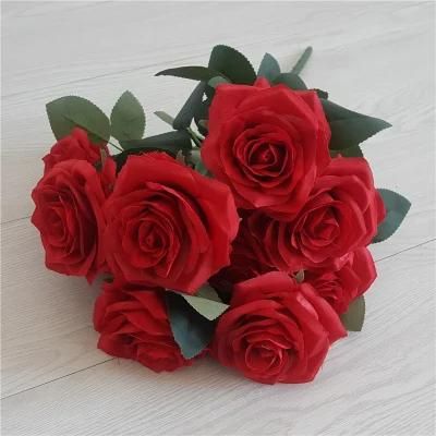 Silk Fabric Flower Bouquet Artificial Rose Flower