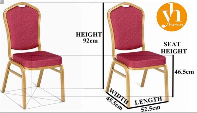 Fireproof Waterproof Fabric Aluminum Restaurant Wedding Banquet Hotel Dining Chair