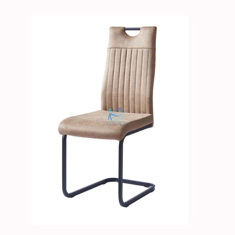 Modern Nordic Dining Chair with Metal Frame Black Legs restaurant Chair