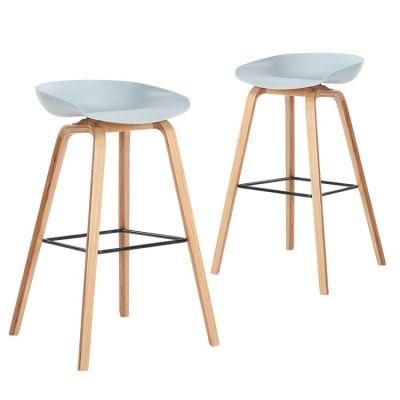 Colorful Small Size Bistro Modern Metal Leg Plastic Restaurant Bar Stool for Dining