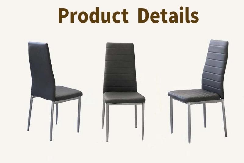 Modern New Home Design Hotel Restaurant Furntiure PU Leather Chair Dining Chair Metal Leg Meeting Chair