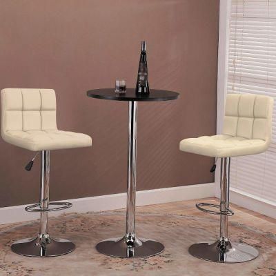 Hot Sale Home Bar Stools Adjustable Club Faux Leather Swivel Bar Chair with Chrome Legs