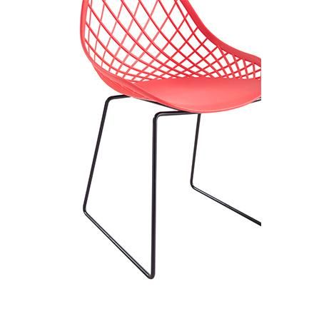 Wholesale Colorful Modern Design PP Restaurant Living Room Armless Chair Dining Plastic Chair Metal Legs Leisure Chair