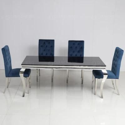 Foshan Custom Home Furniture Stainless Steel Dining Room Table