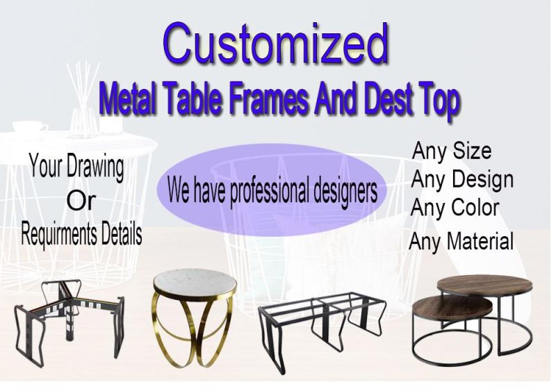 Customized Any Size and Style Steel Table Frame Legs