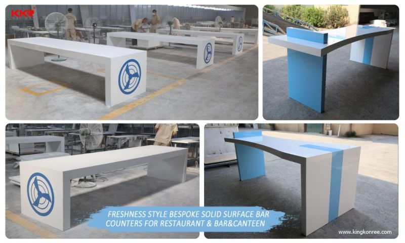 Square Solid Surface Dining Table Restaurant Artificial Stone Table