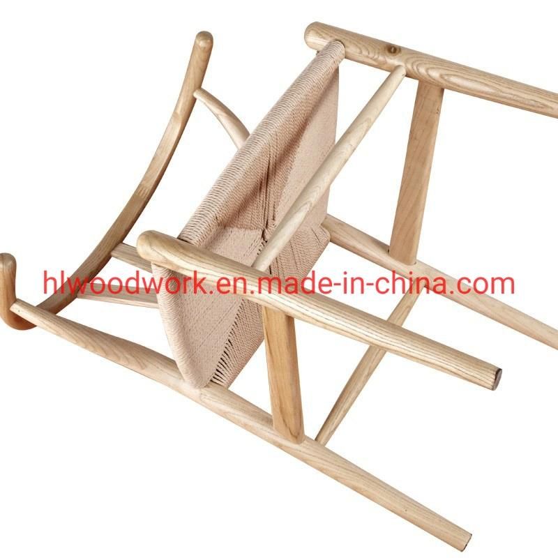 Dining Chair Dining Chair Ash Wood Frame Natural Color Rope Woven Seat Dining Chair Resteraunt Furniture