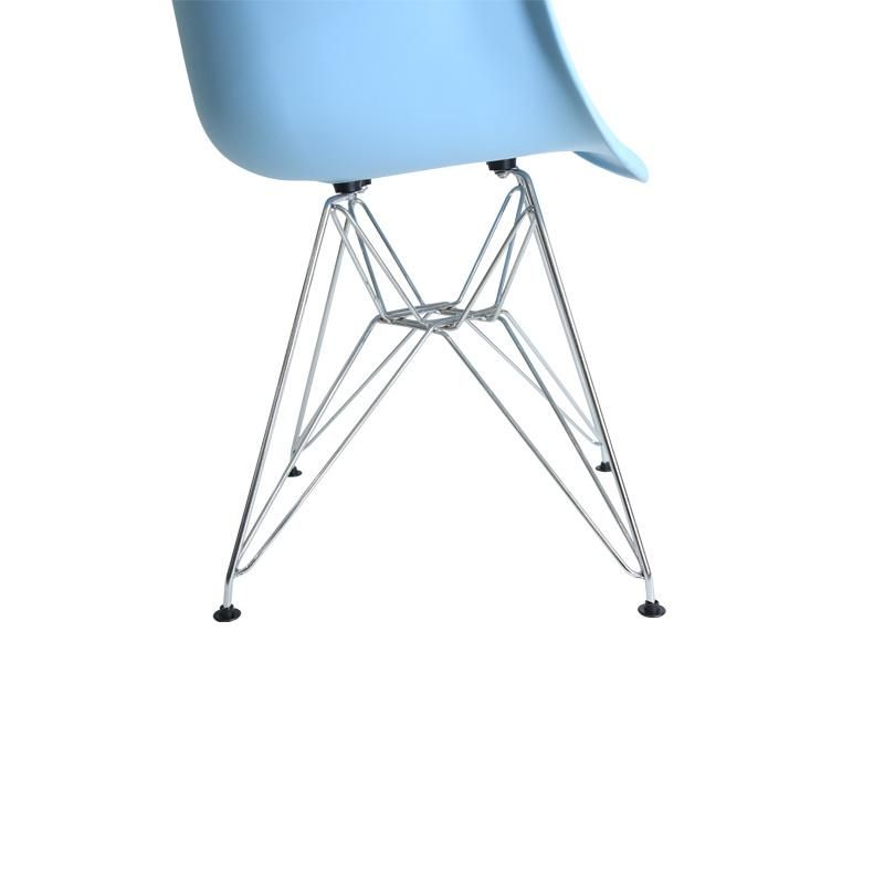 Popular Metal Leg PP Plastic Modern Leisure Dining Chair