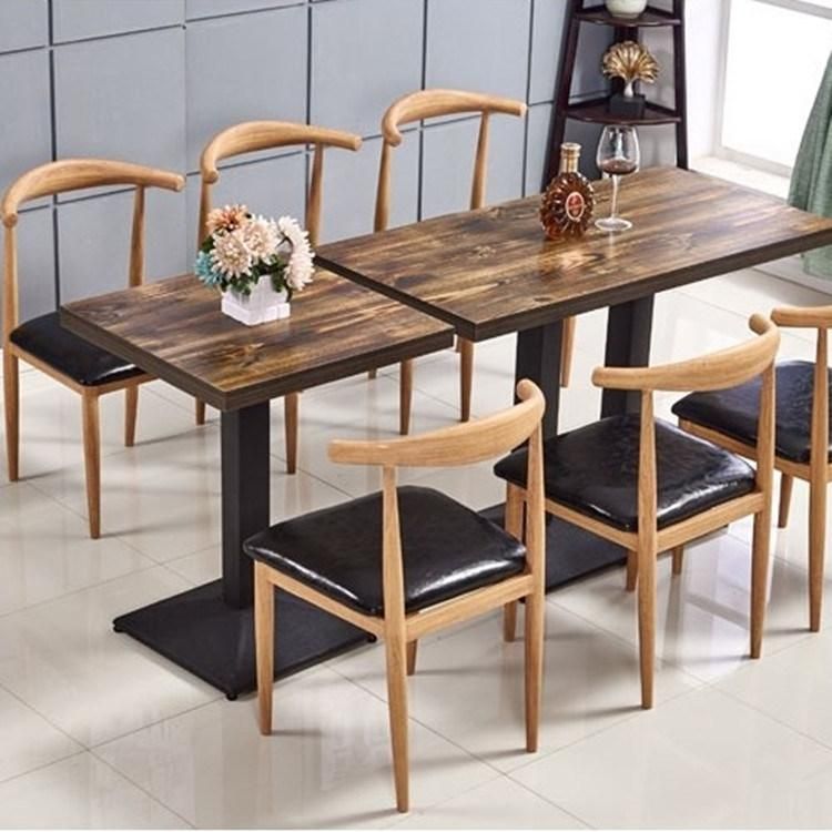 Upholstered Side Chairs Leather Industrial Vintage Booth Fast Food Restaurant Chairs