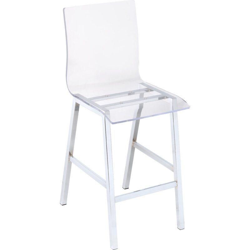 Modern Removable Acrylic Transparent Plastic Hotel Party High Bar Chair