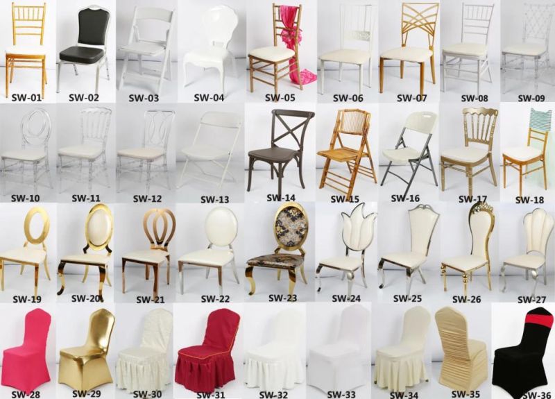 Wholesale Modern Comfortable Wedding Golden Dining Stainless Steel Banquet Chair