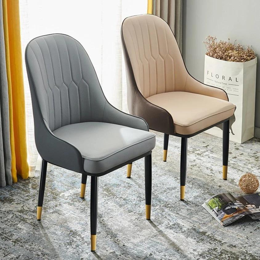 Wholesale Nordic Modern Design Fabric Upholstered Seat Dining Chairs